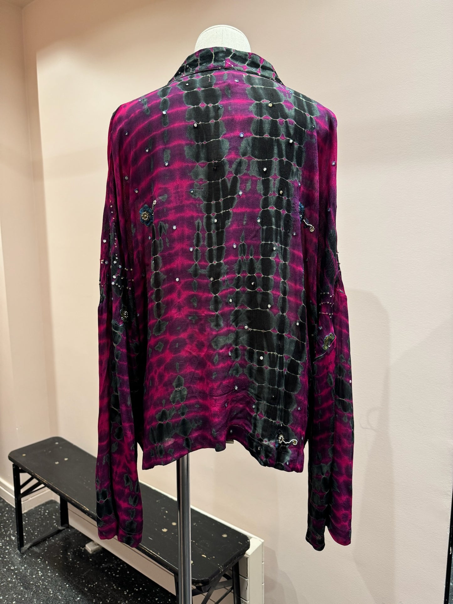 Kimono en soie et broderies