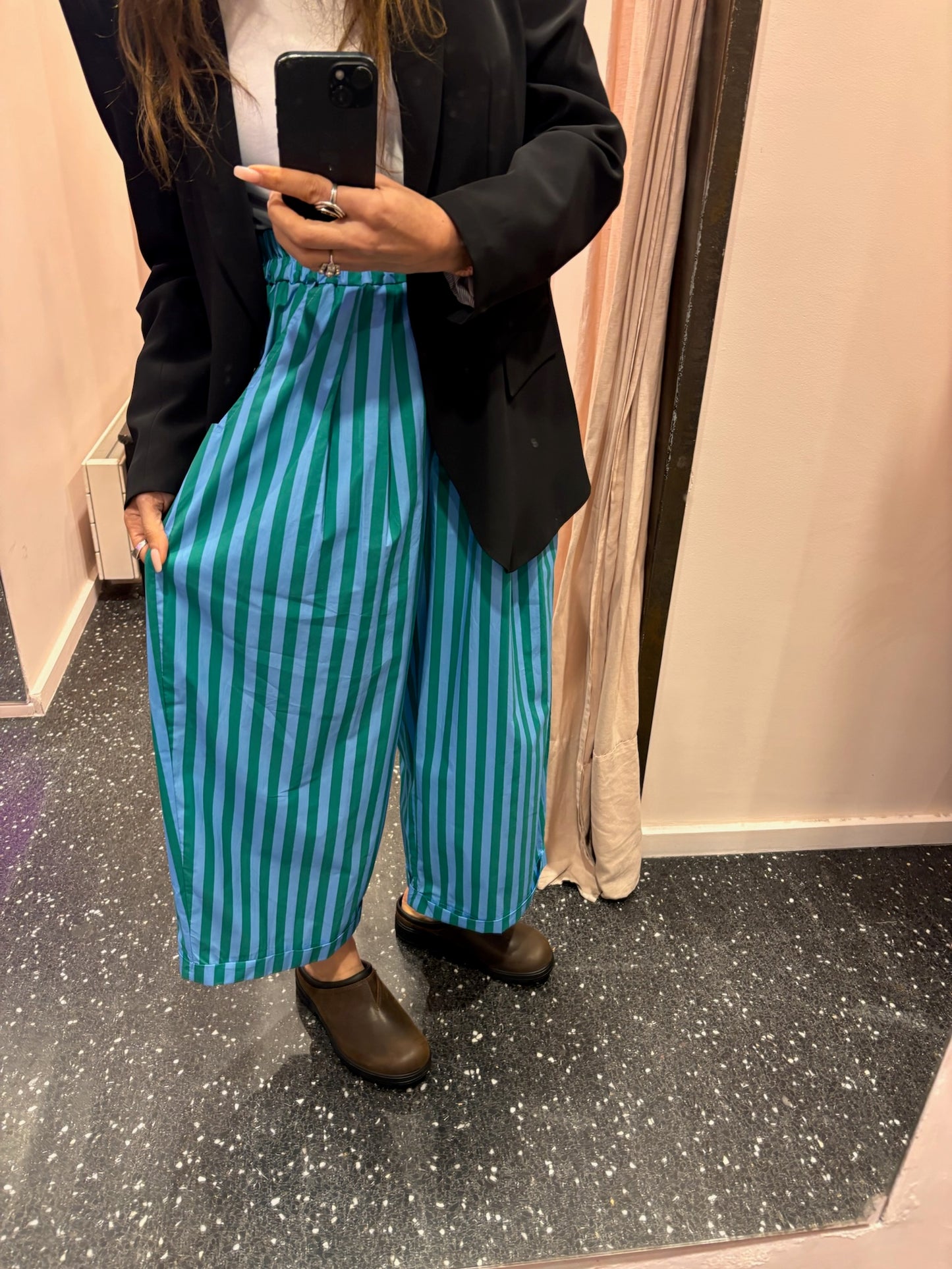 JOHANNA - Pantalon rayé bicolore