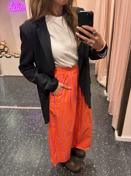 JOHANNA - Pantalon rayé bicolore