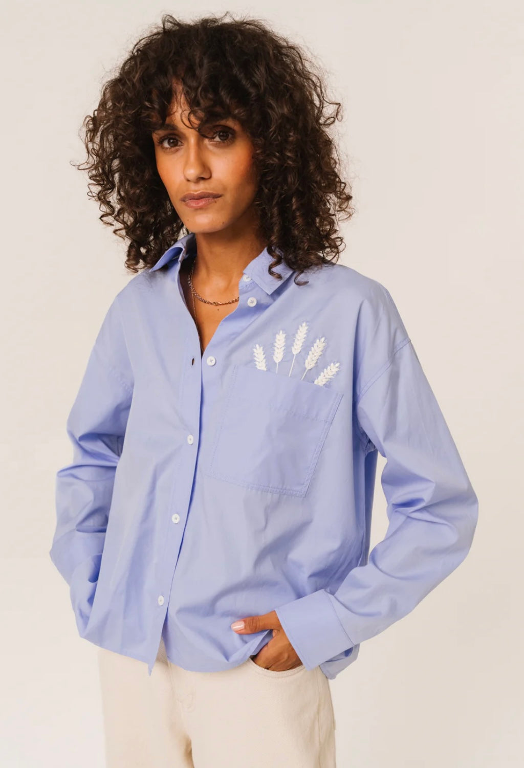 SACRÉ COEUR – Chemise blé bleue