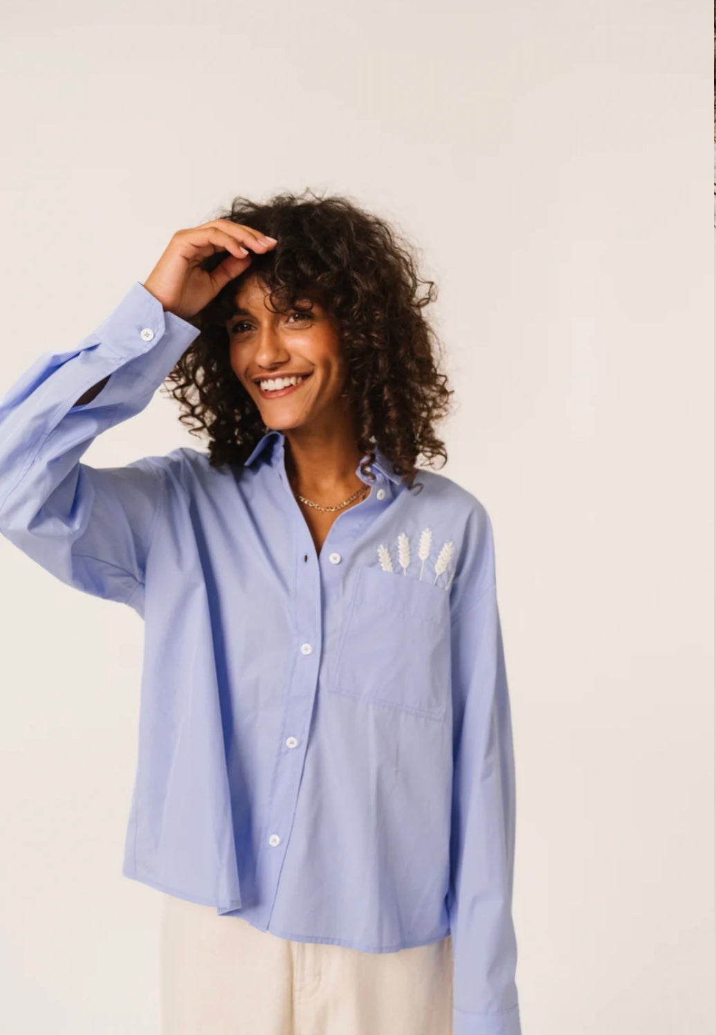 SACRÉ COEUR – Chemise blé bleue