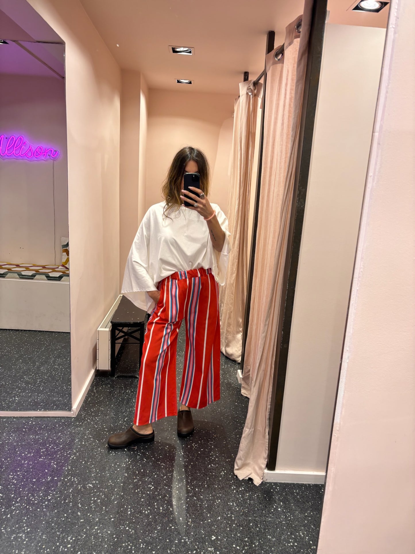 MOMENT - Pantalon à rayures multicolore