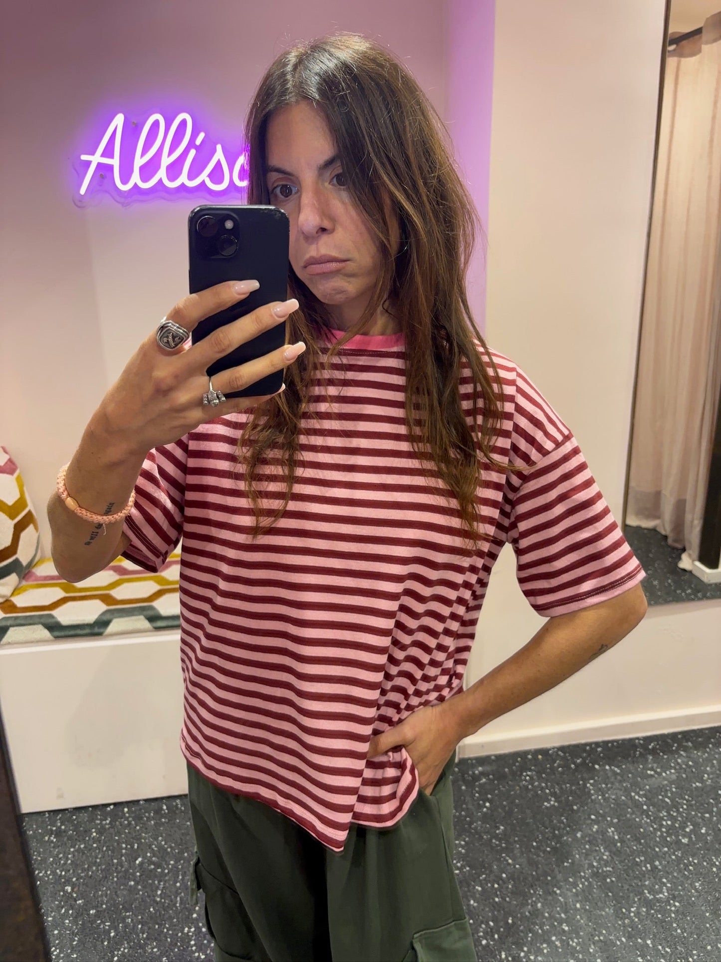 JOHANNA - Marinière oversize manches courtes