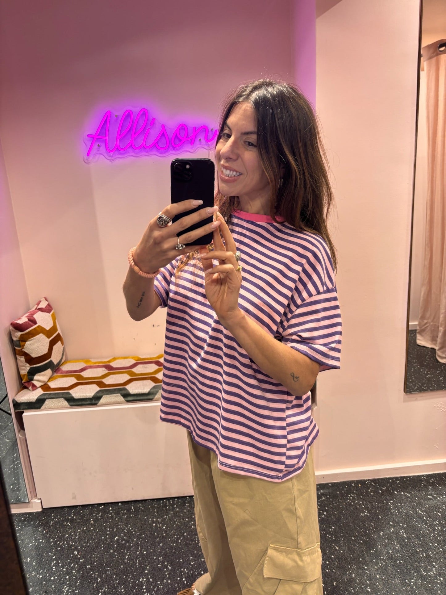 JOHANNA - Marinière oversize manches courtes