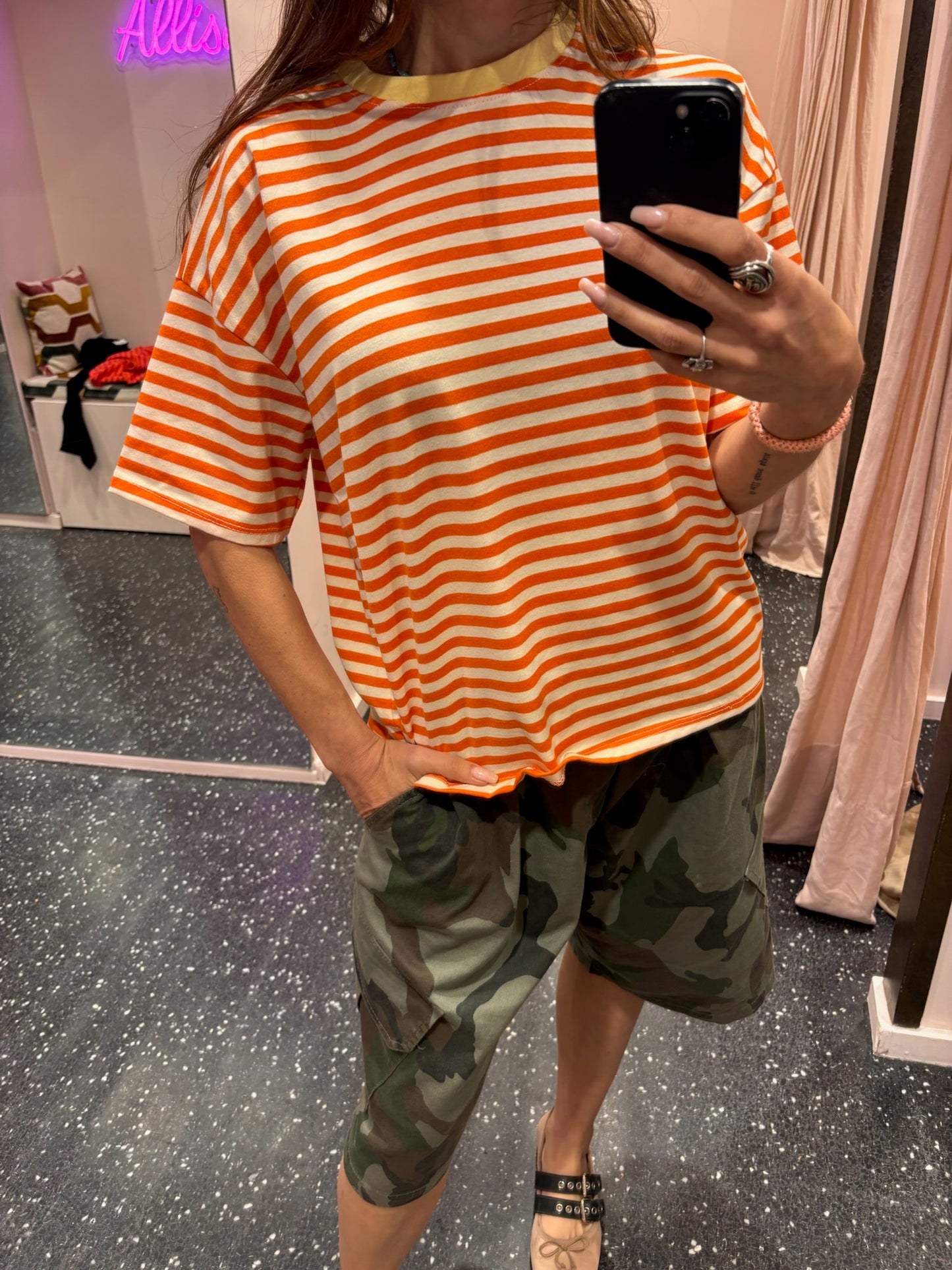 JOHANNA - Marinière oversize manches courtes