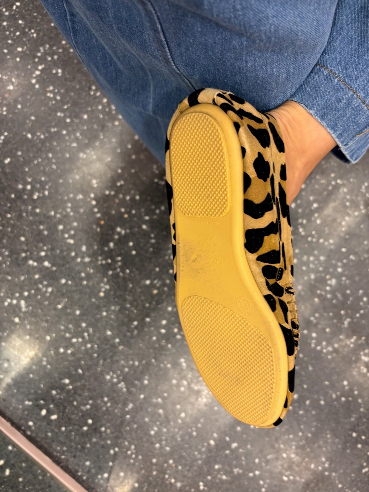 Mocassins souples en daim léopard - ANNIEL