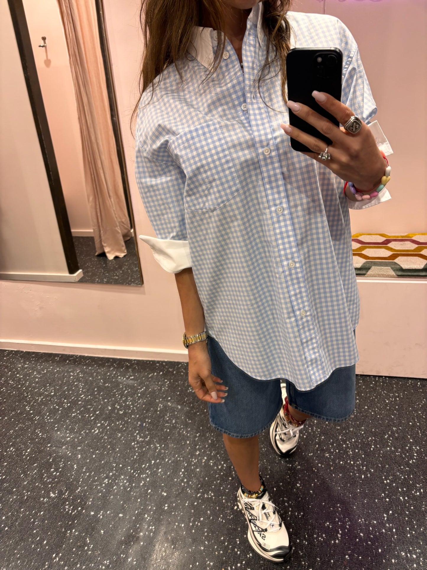 LAURENCE BRAS – chemise Ricka vichy bleu et blanc