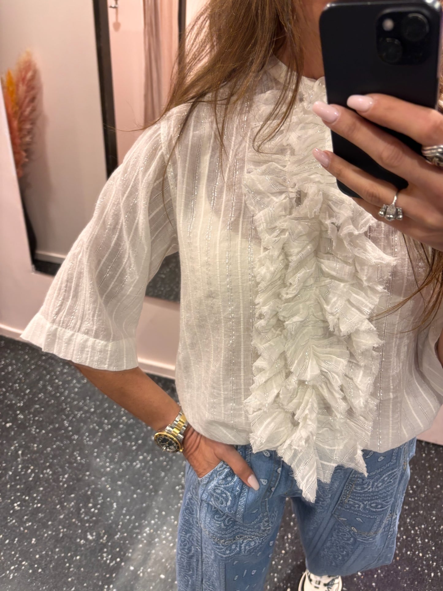 LAURENCE BRAS – blouse Magrita short blanc
