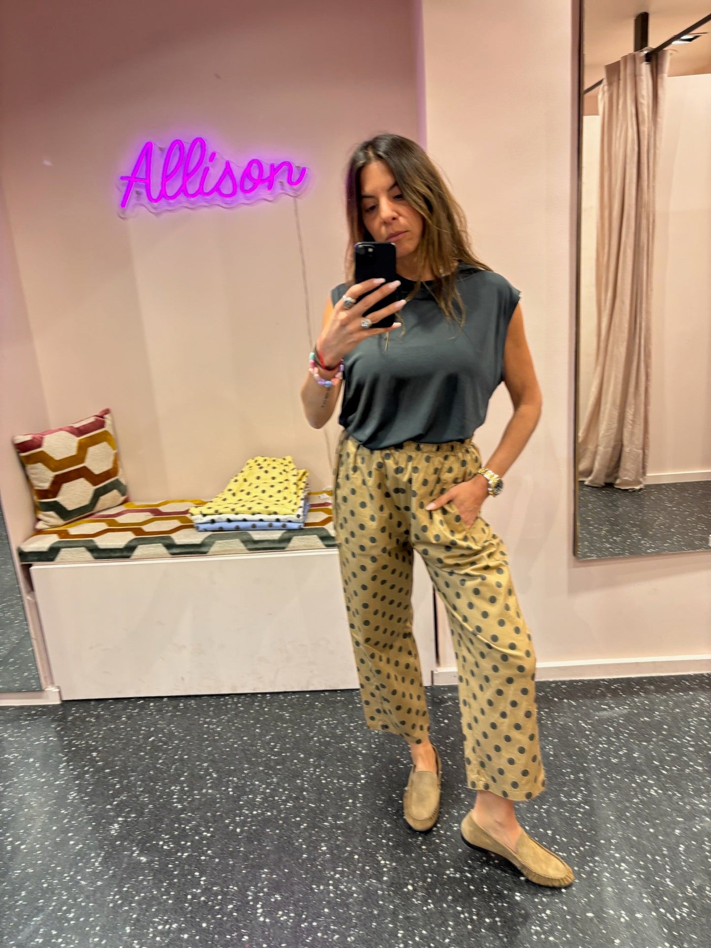 JOHANNA - Pantalon à petits pois