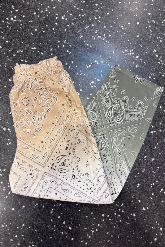 JOHANNA - Pantalon bandana tie & dye beige ou bleu