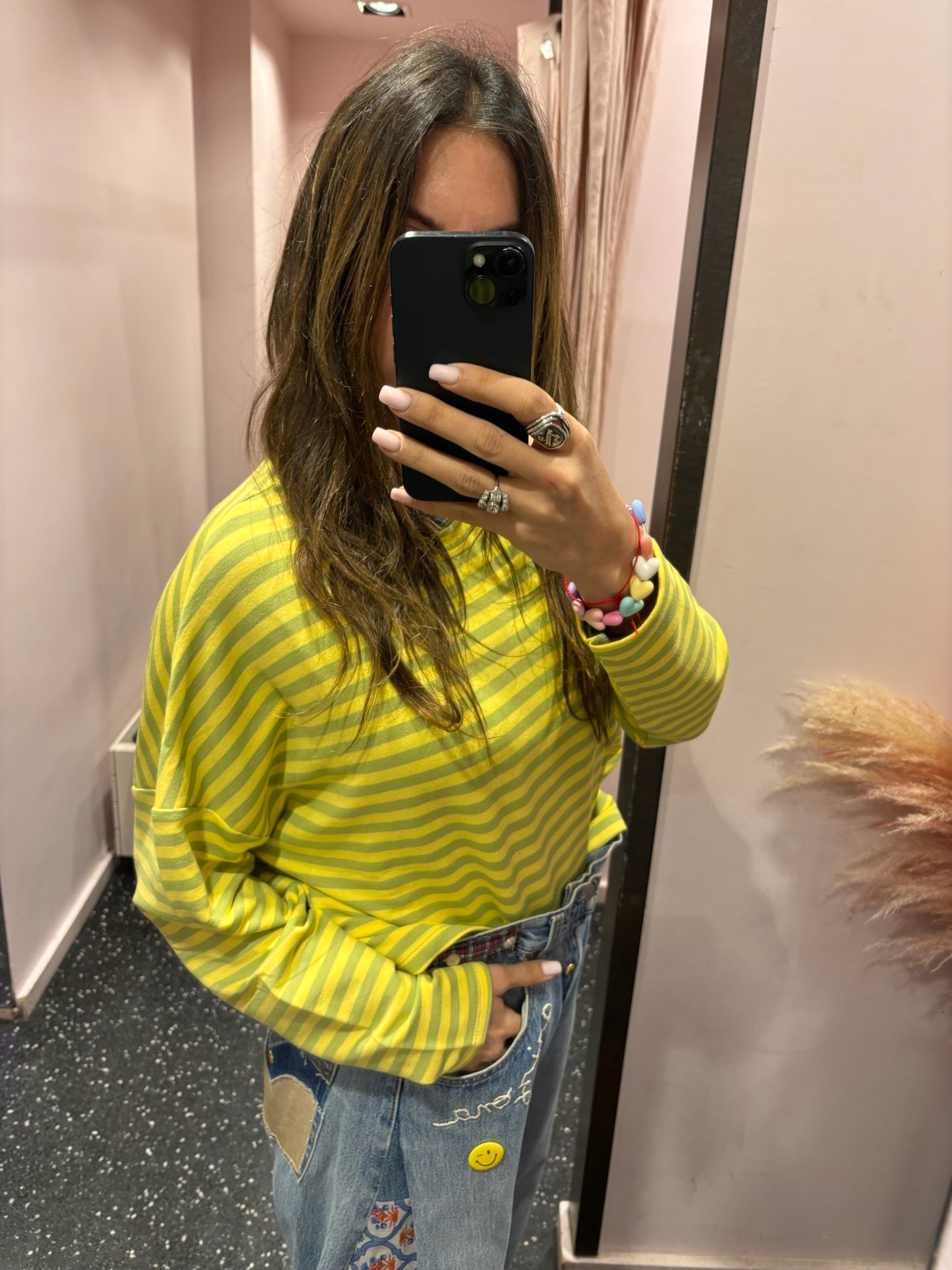 marinière oversize manches longues rayées