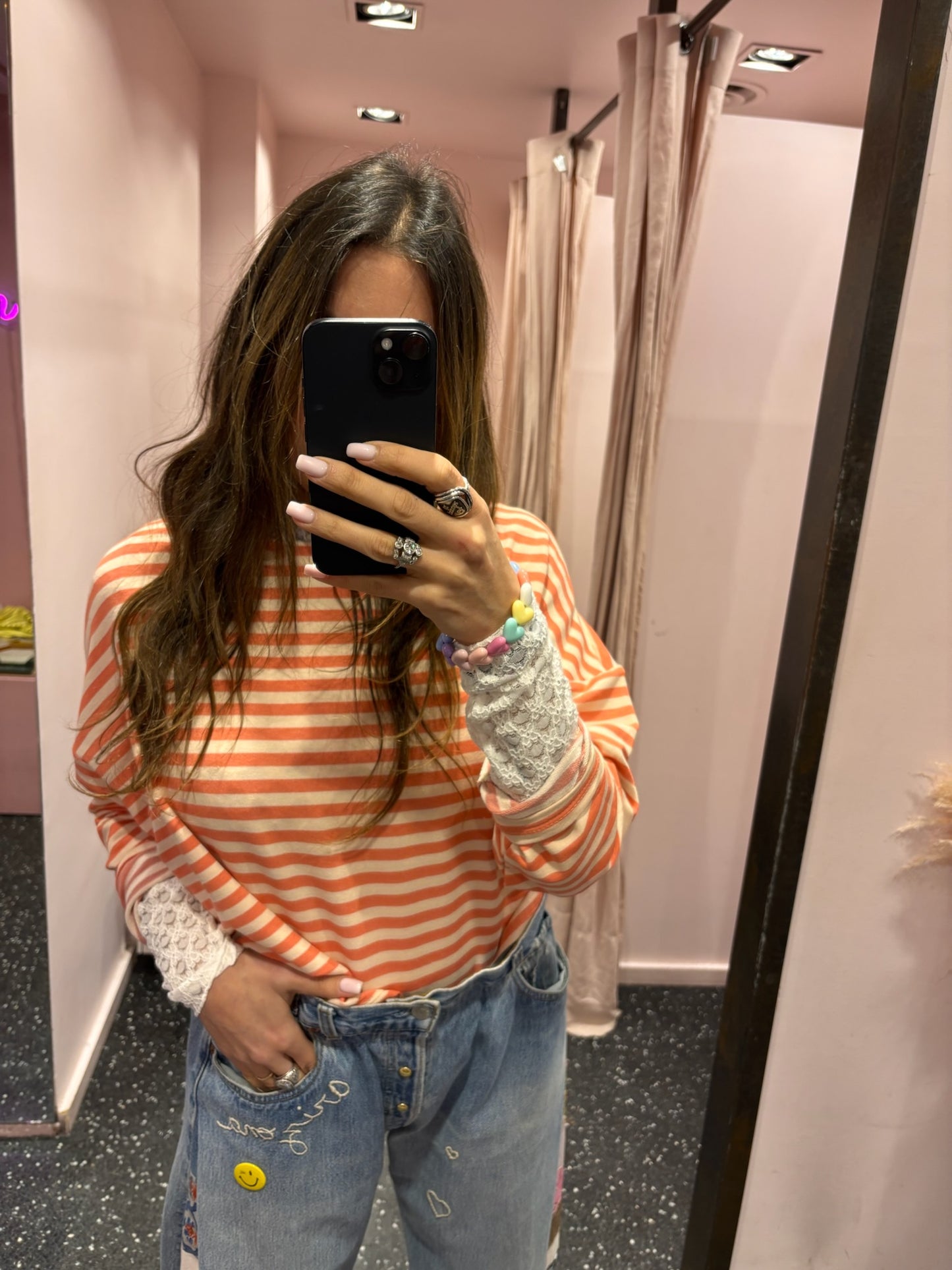 marinière oversize manches longues rayées