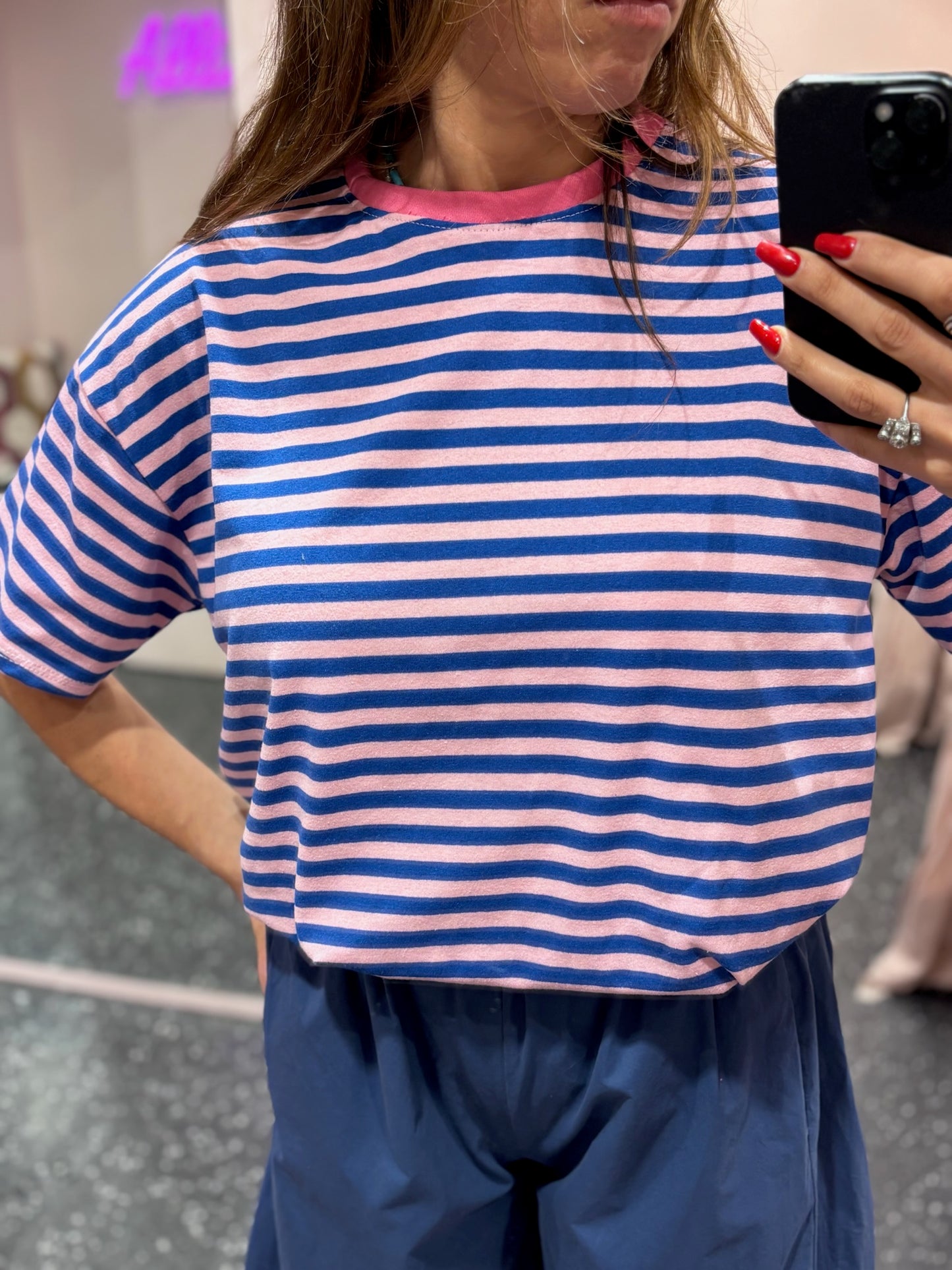 JOHANNA - Marinière oversize manches courtes