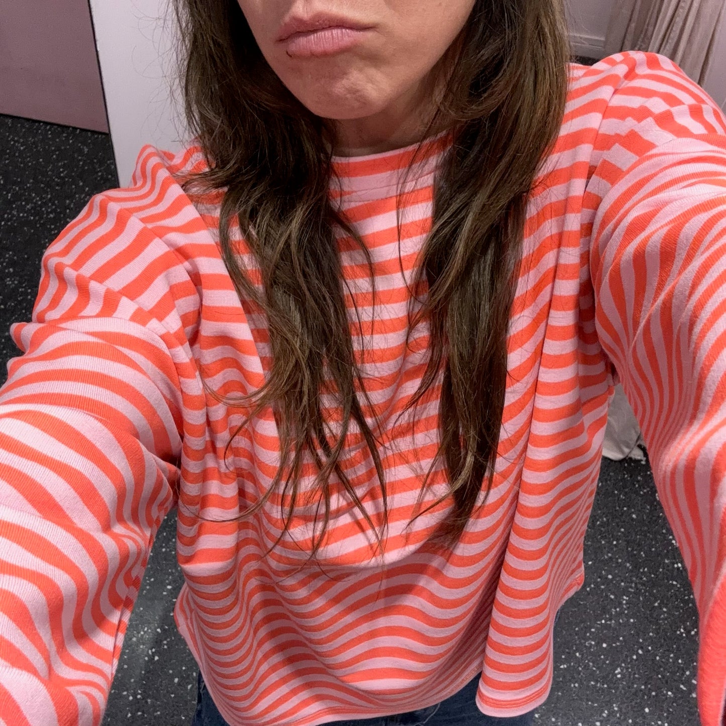 marinière oversize manches longues rayées