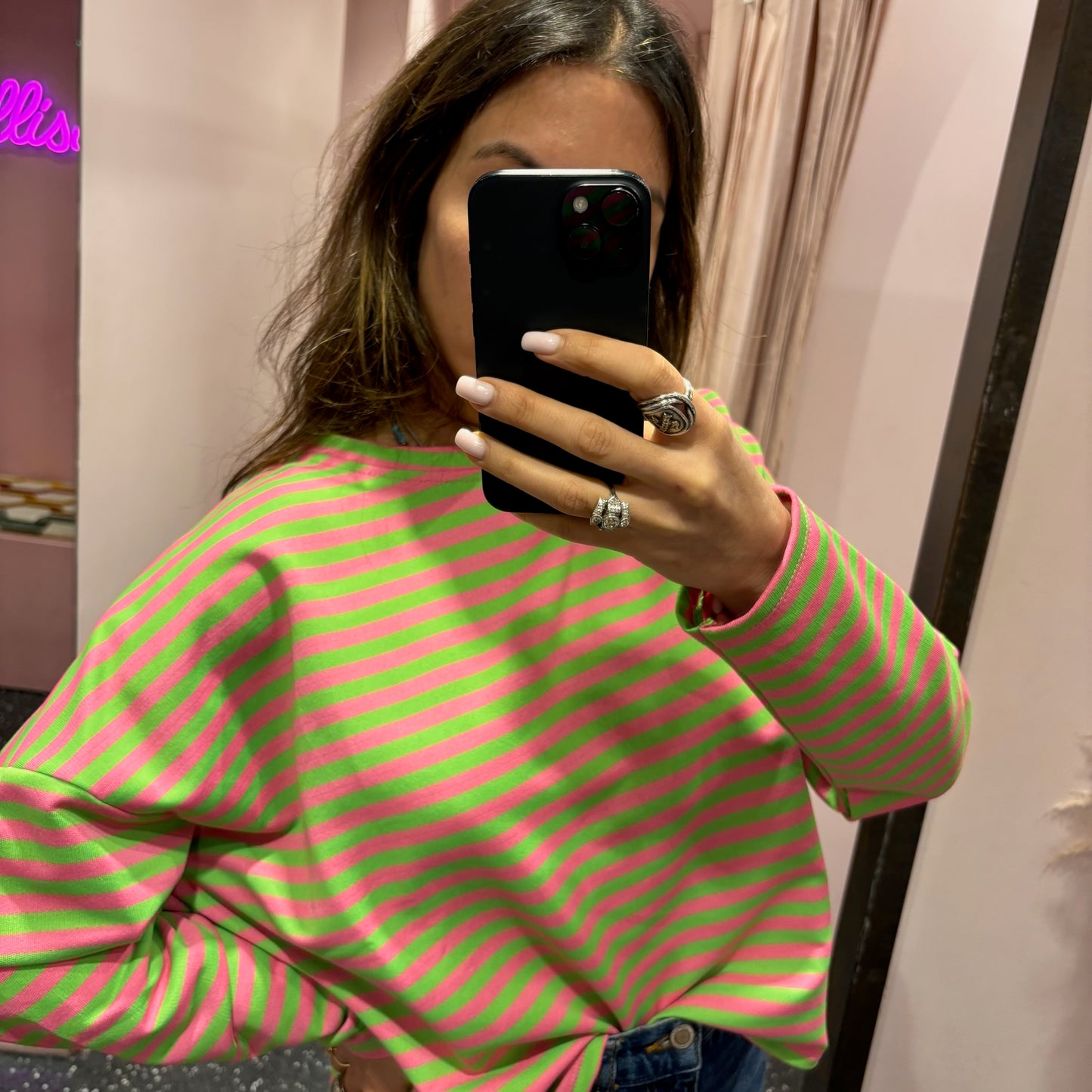 marinière oversize manches longues rayées