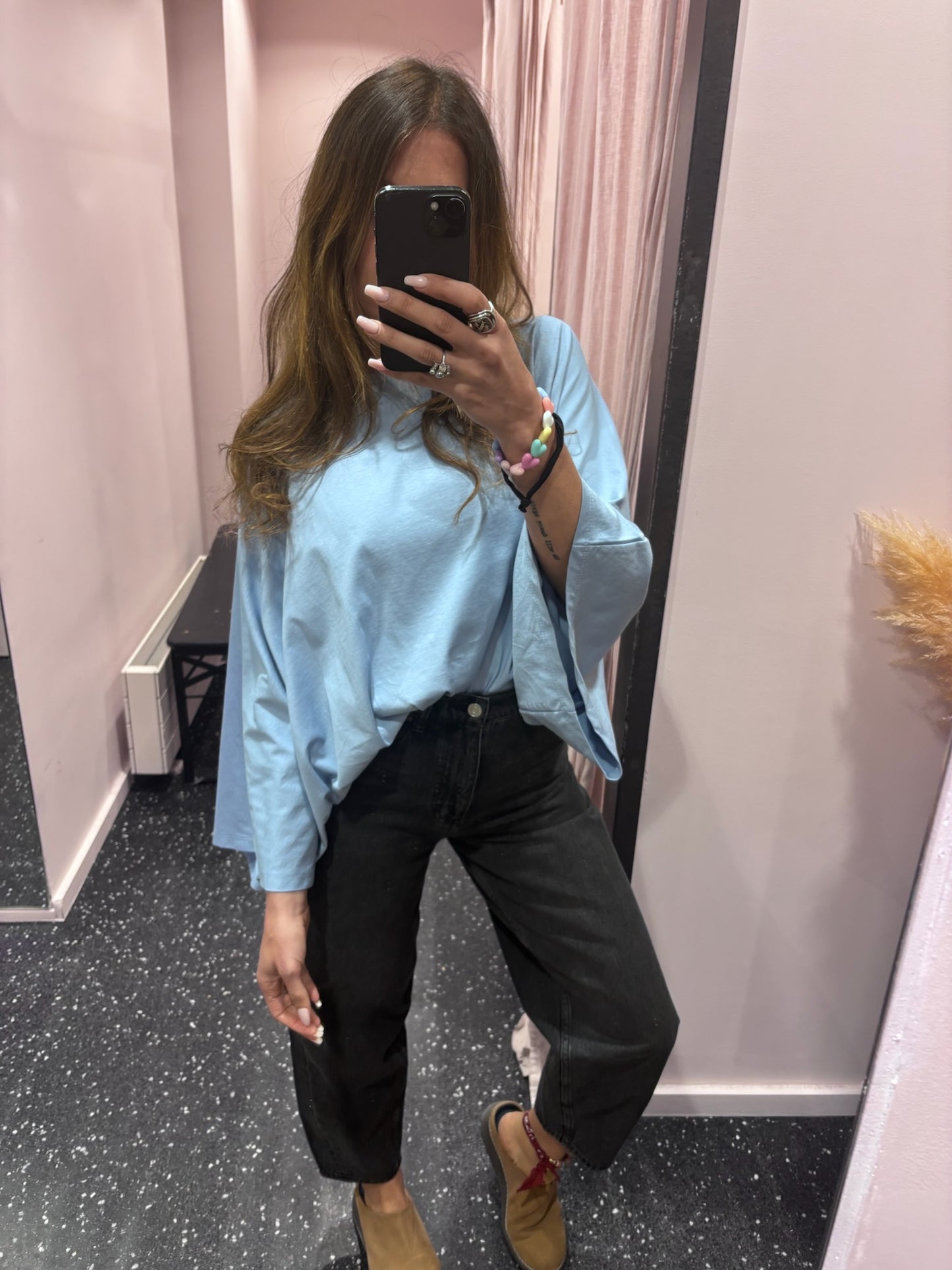 T-shirt manches amples style kaftan