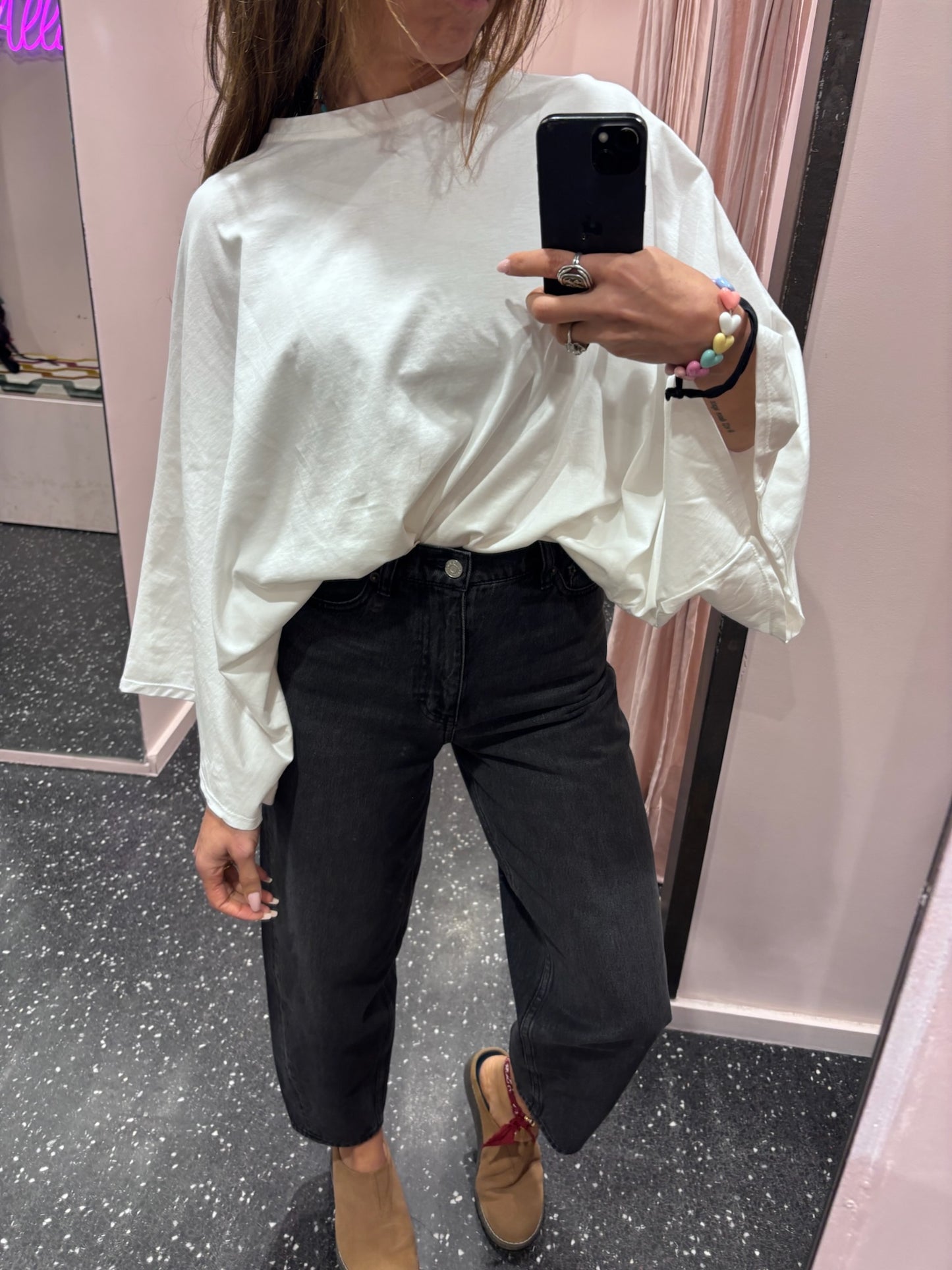T-shirt manches amples style kaftan