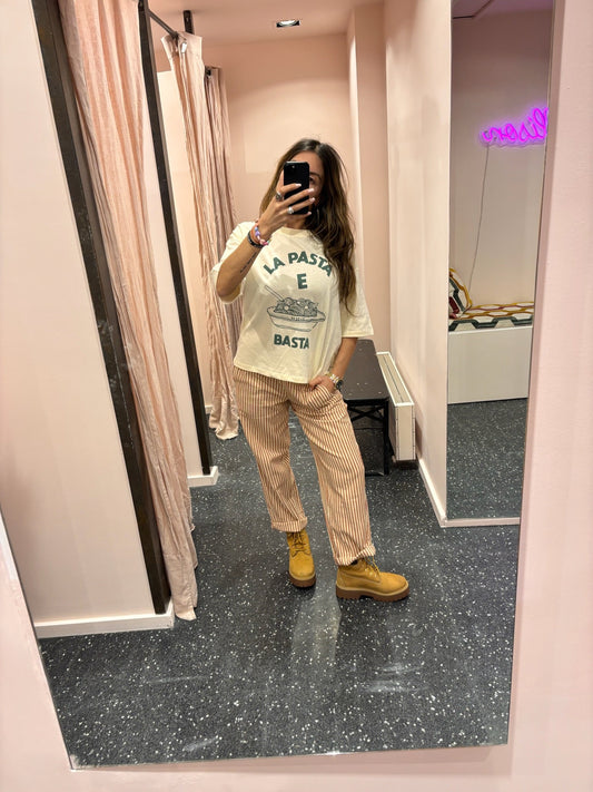 Pantalon rayé cobalt ou marron - Arsène et les pipelettes