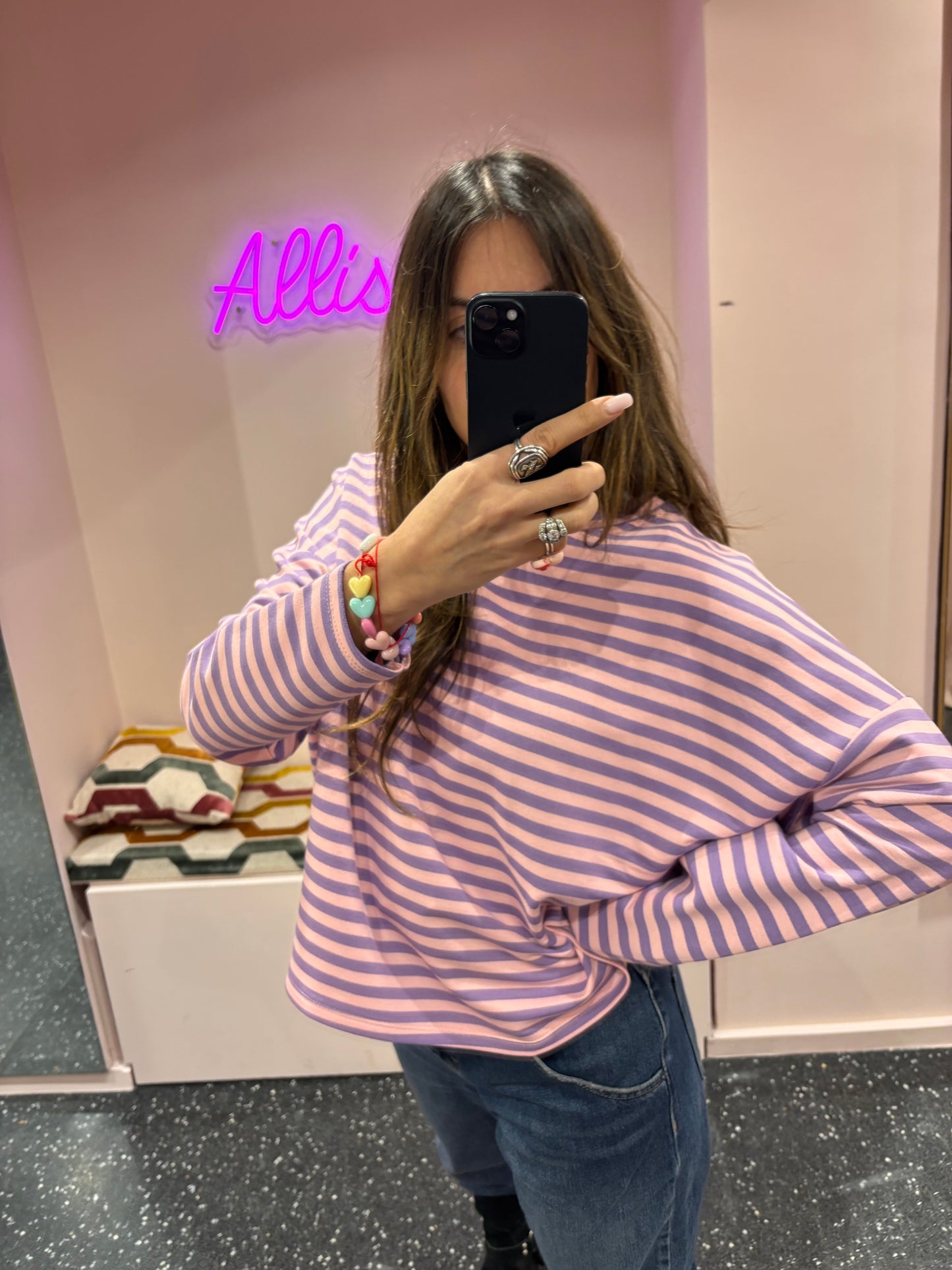 marinière oversize manches longues rayées