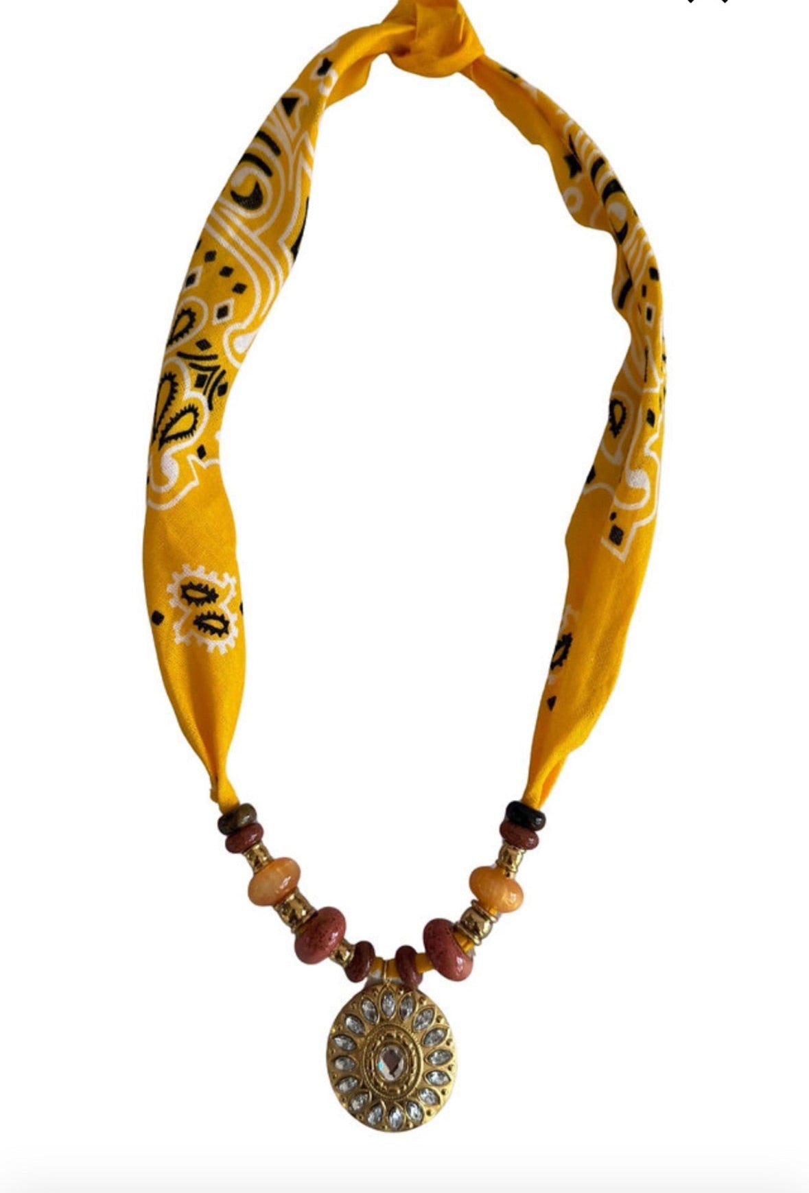 Collier bandana jaune