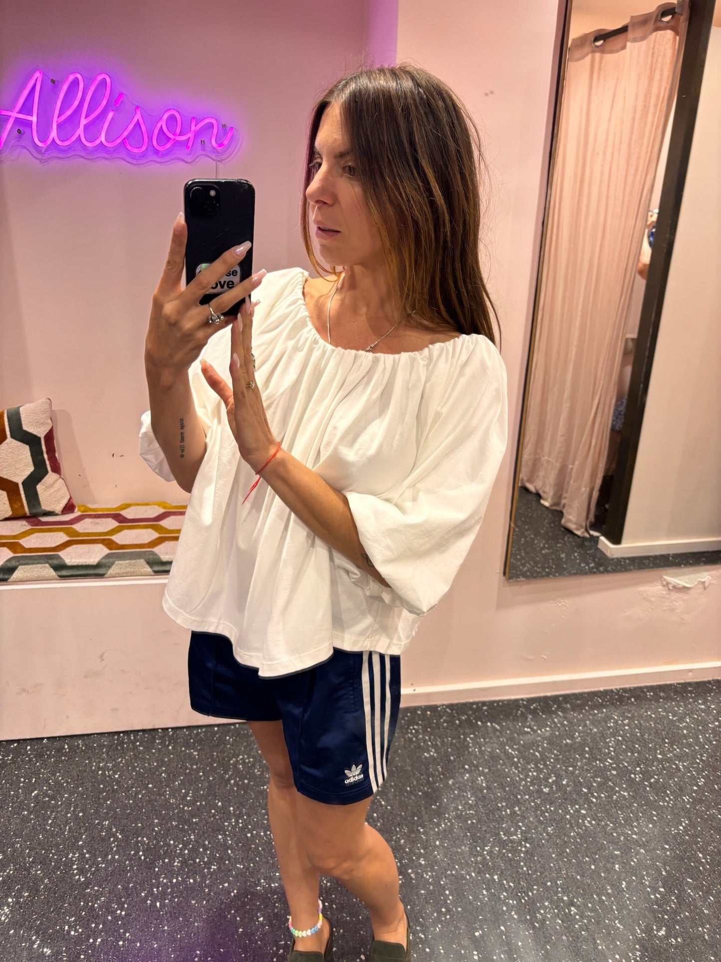 MOMENT - t-shirt plissé sur les épaules