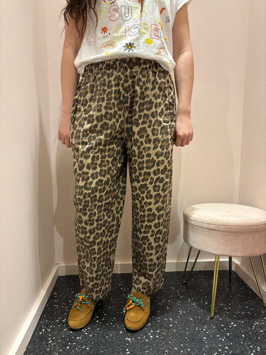 Pantalon Johanna léopard camel