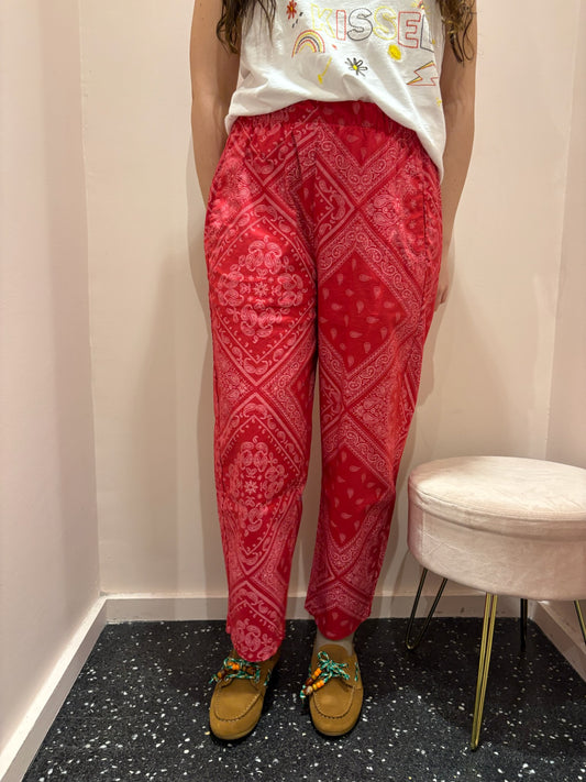 Pantalon Bandana Johanna rouge