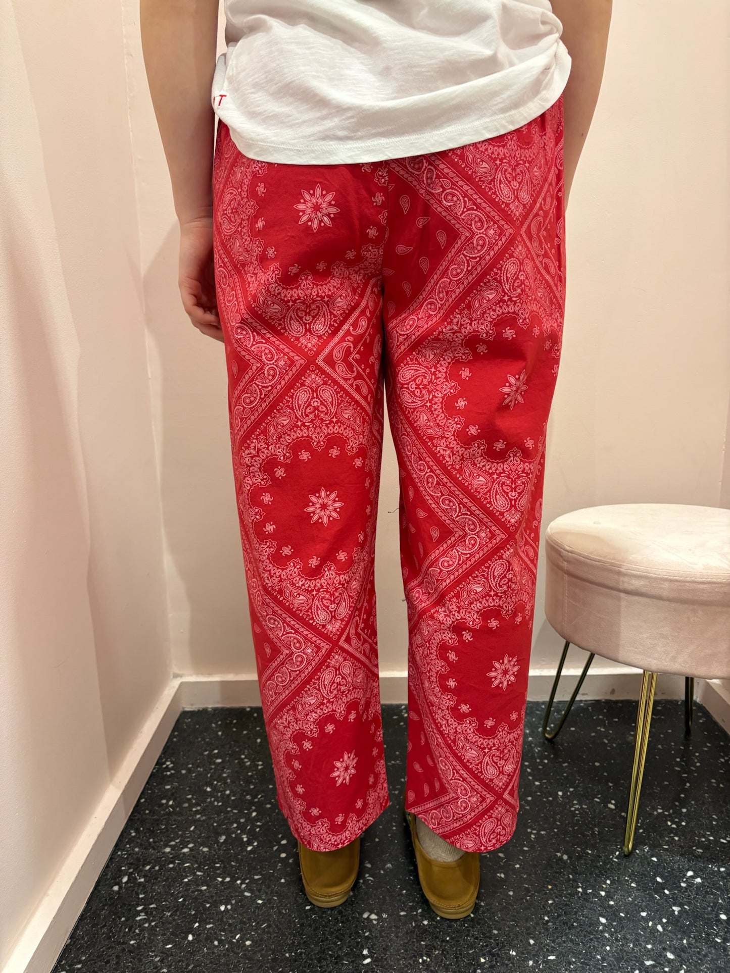 Pantalon Bandana Johanna rouge