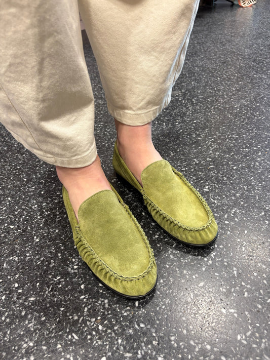 Mocassins en daim herbe