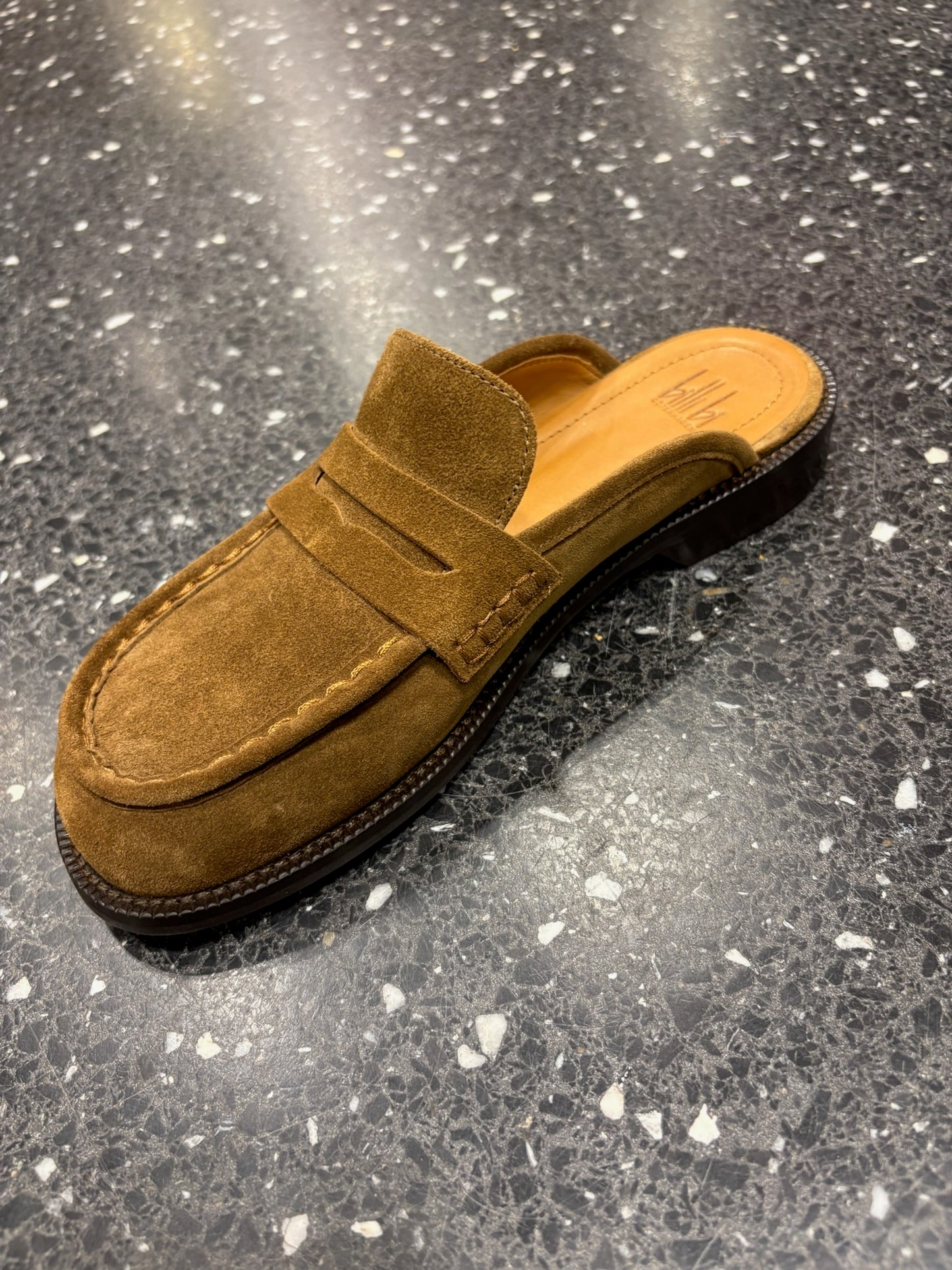 Mules en daim olive  & tabac - BILLI BI