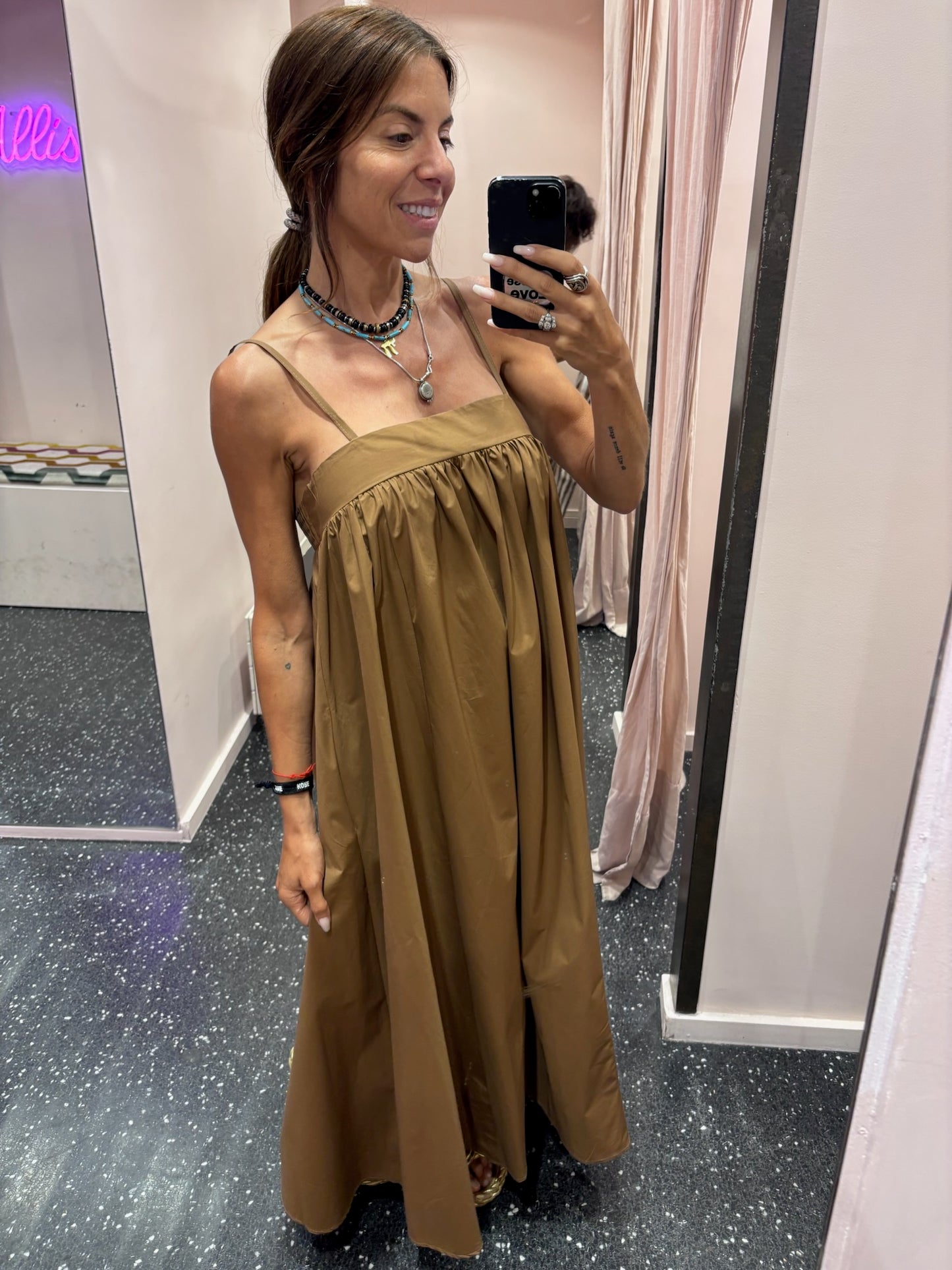 JOHANNA - Robe popeline à bretelles