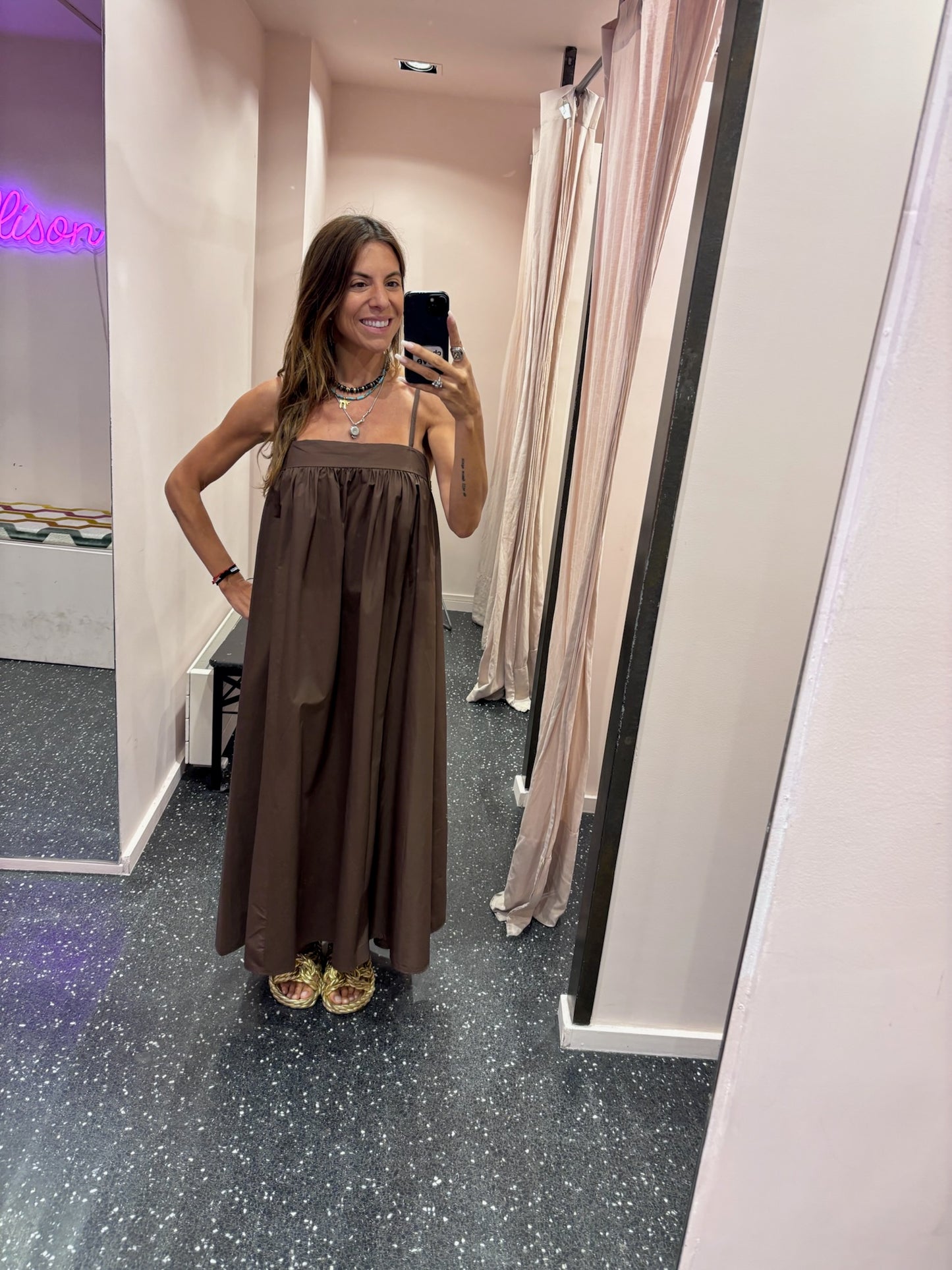 JOHANNA - Robe popeline à bretelles