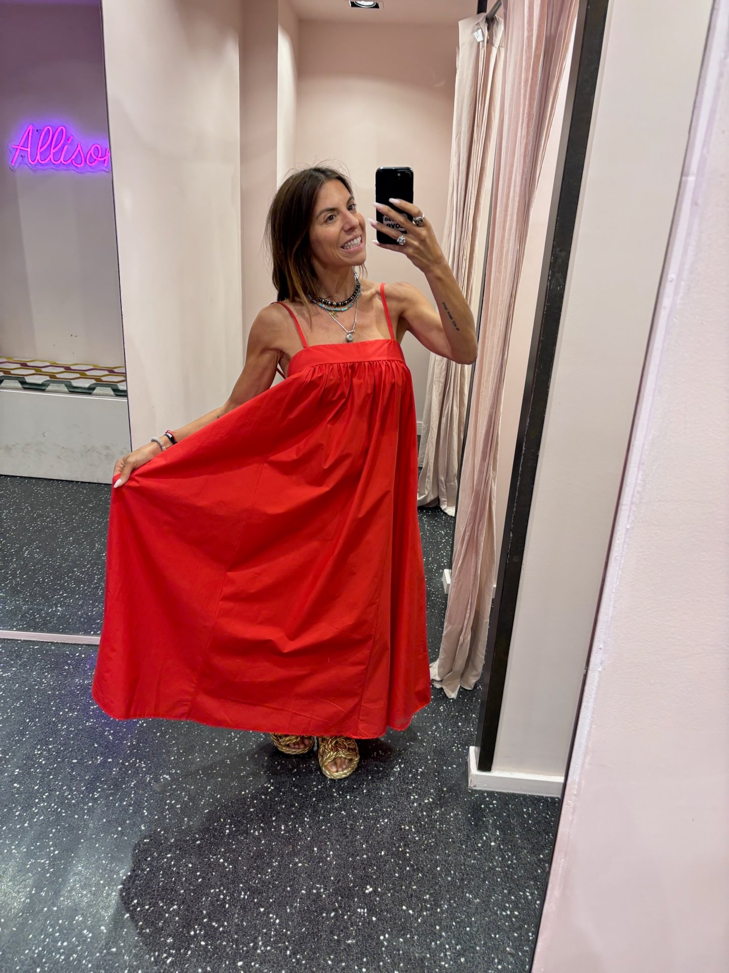 JOHANNA - Robe popeline à bretelles