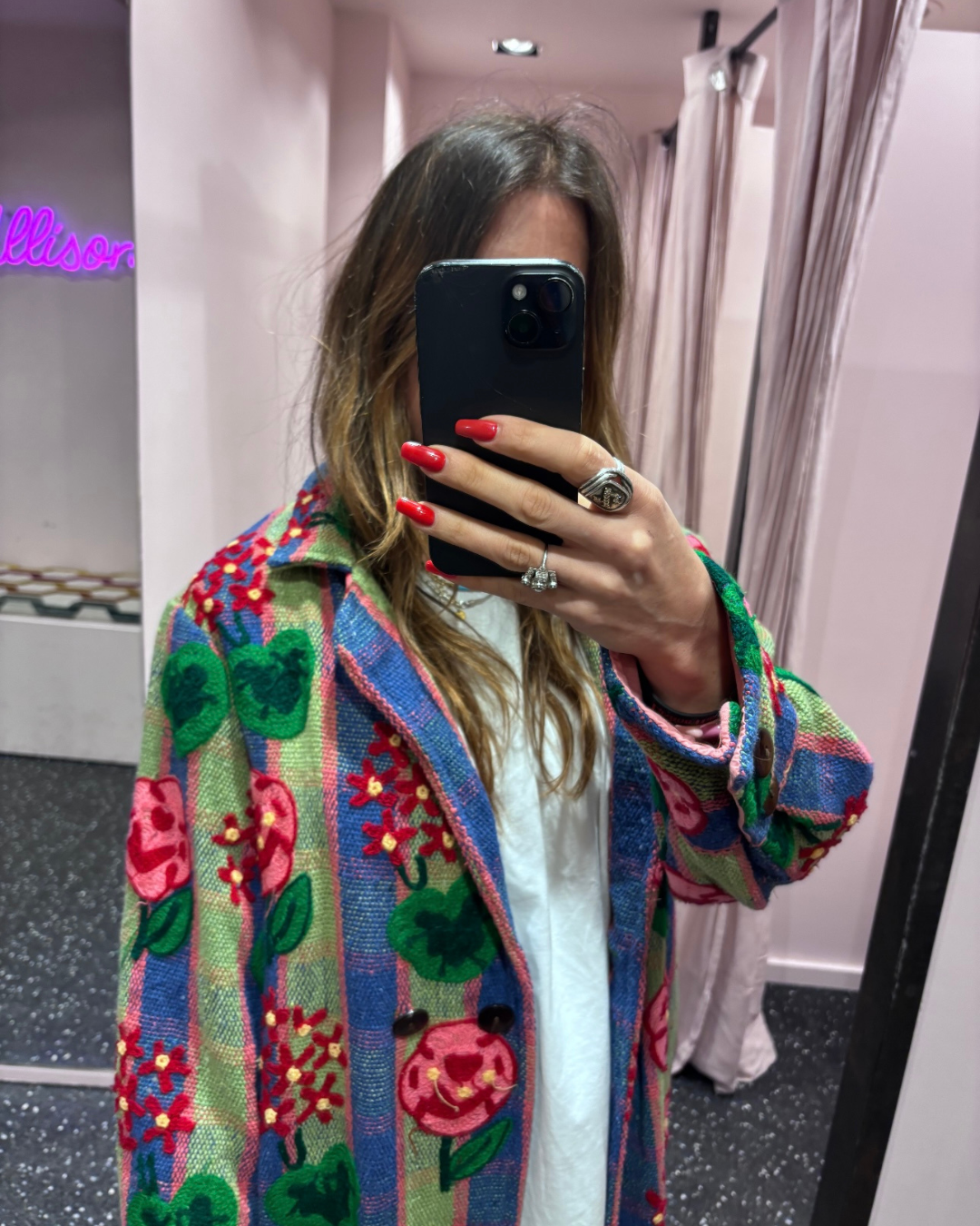 XIWIKI - Manteau brodé en coton khadi