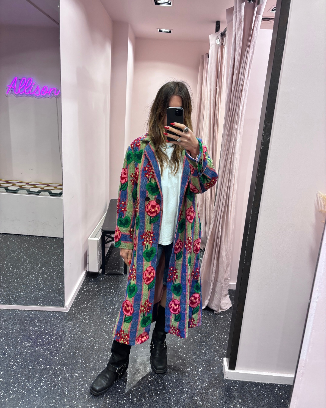 XIWIKI - Manteau brodé en coton khadi