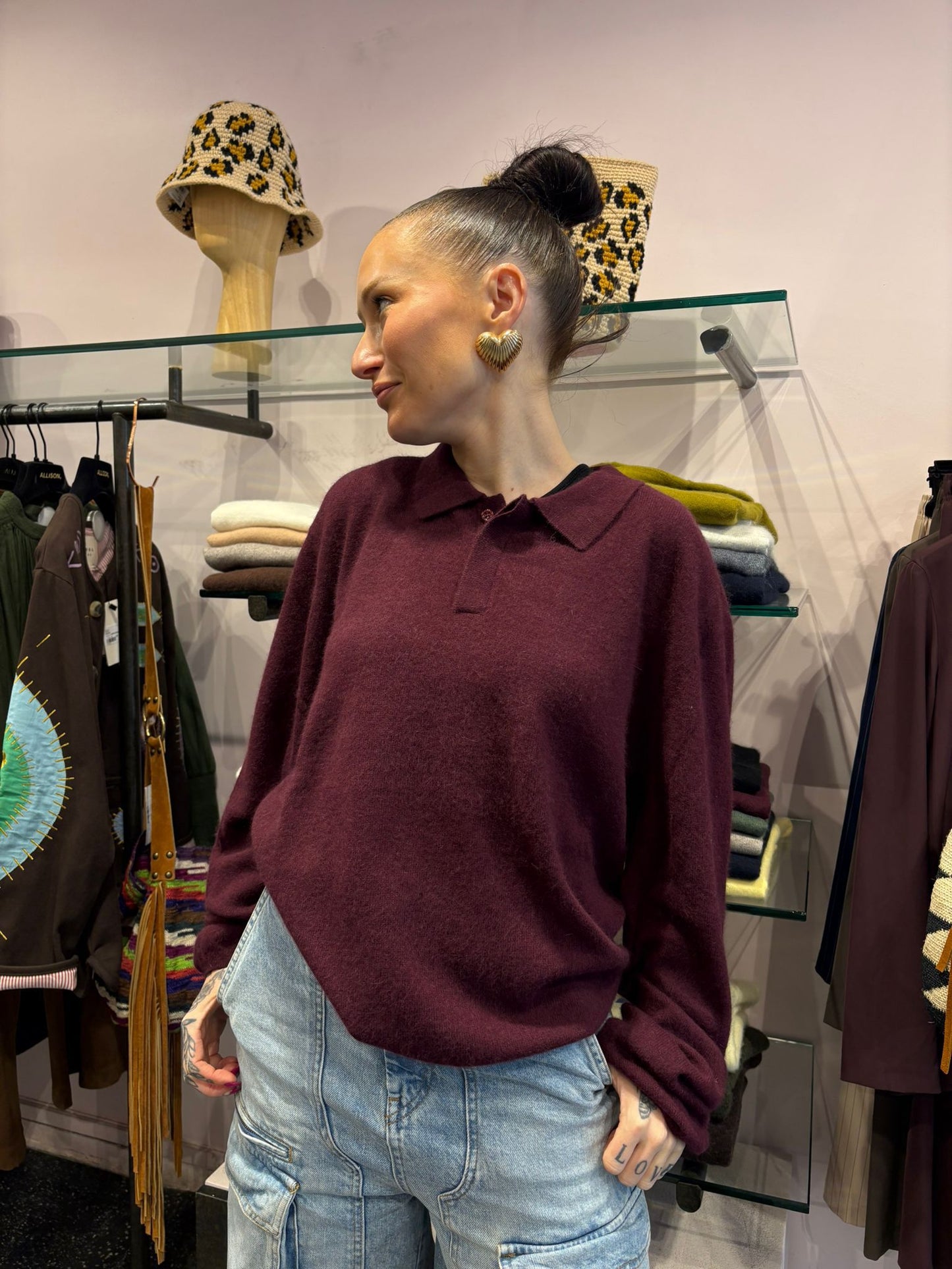 Polo en racoon et laine