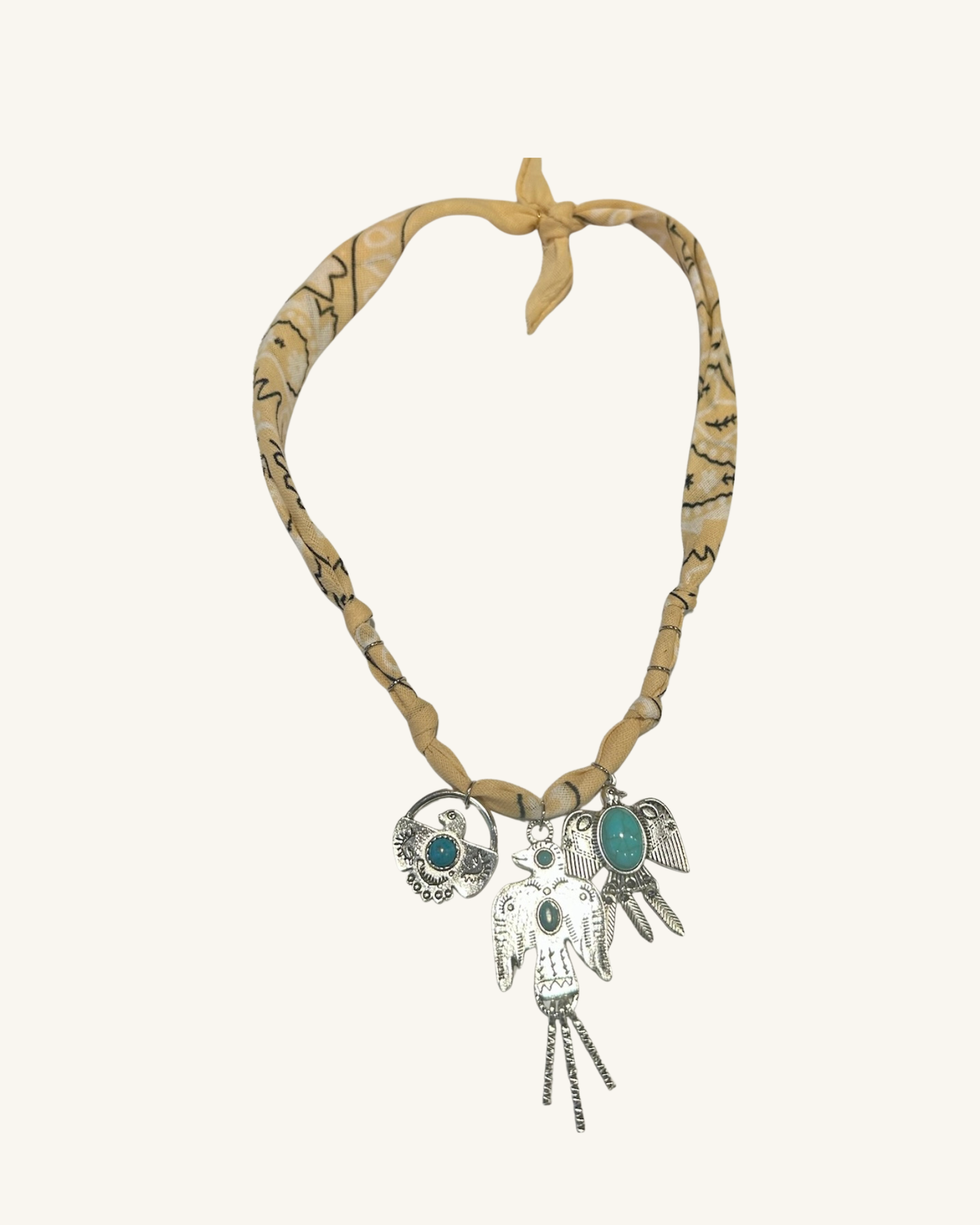 Collier Apache Bandana Beige – 3 Aigles & Esprit Bohème