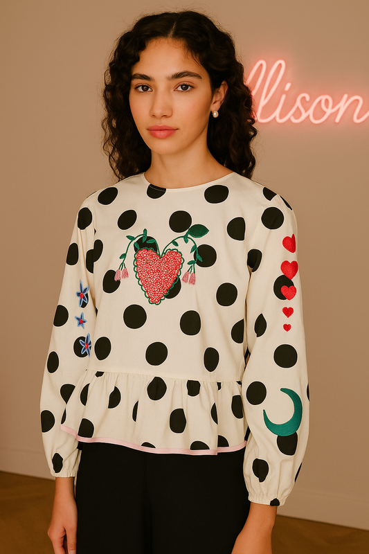 top Diana black dot par Sissel Edelbo chez Allison Shop