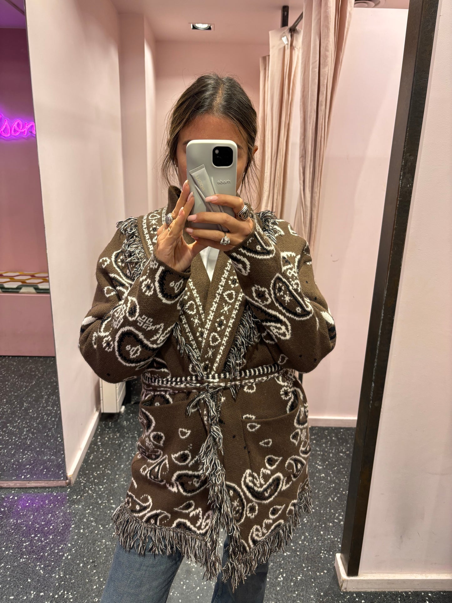 Gilet long imprimé bandana