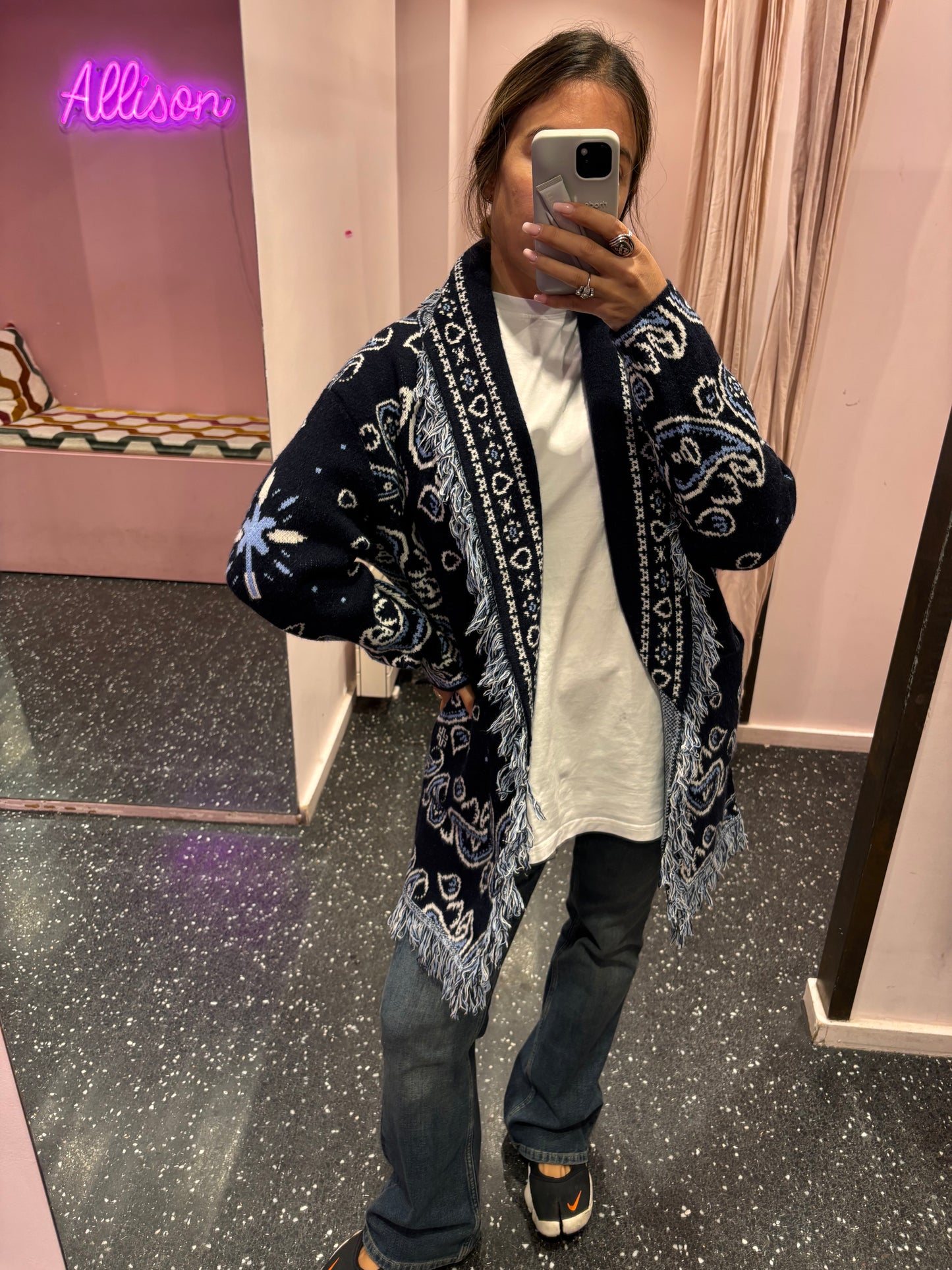 Gilet long imprimé bandana