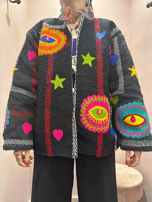 Kimono artisanal - tons foncés